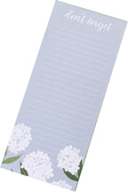 Graphique White Hydrangeas Magnetic Notepad, 100 Tear-Away Sheets for Grocery, Shopping & To-Do Lists, Writing Pad for Fridge, Kitchen, Office