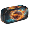 Pardick Pencil Case，Basketball Fire Big Capacity Pencil Pouch Coin Pouch Stationery Organizer For Teen School
