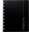 Happy Planner Undated Plans + Notes Monthly Planner Notebook Journal, 12-Month Planner, Modern Texture, Classic Size, 60 Pages, 4 Dividers, 4 Sticker Sheets, 7" x 9.25"