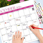 2026 Calendar, 2026 Wall Calendar, Monthly Calendars 12 Month Mountain Lake 12" x 24" Opened, Thick Glossy Paper for Organizing Planning, Ideal for Home Office