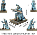 HDMbigmi Centurion Cloak Warrior Knight Pen Holder Mobile Phone Stand Desk Organizers and Accessories as Gift for Office and Home (Blue)