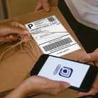 POLYSELLS Self Adhesive Address Shipping Labels, White Sticker FBA Labels (100 Sheets, 8.5" x 5.5" (2UP))
