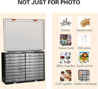 Photo Storage Box 4" x 6", 18 Inner Extra Large Photo Case Large Photo Organizer Acid-Free Photo Box Storage Photo Keeper Photo Storage Case, Plastic Craft Storage Box for Photo Stickers Stamps Seeds (Black, 18 Boxes)