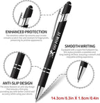 Vebermo 15 Pack Motivational Pen Set - Inspirational Quotes Retractable Ballpoint Pens for Office School Supplies, Encouragement Gifts for Women Men, Black