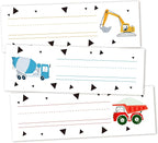 30 Name Tags for Classroom Cubbies, 3x9 in Constructions Name Plates for Desks, Classroom Must Haves for Teachers Elementary - A08