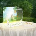 DIWNELEM Wedding Card Box with Lock&Light Large Letter Envelope Box Wedding Gift Card Box Money Box for Reception Baby Shower Birthday Party Graduation Decorations