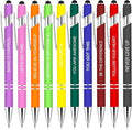 Greengines 10 Pcs Inspirational Pens Bulk, Motivational Ballpoint Pen with Stylus Tip Funny Ink Pens in Bulk Inspirational Gifts for Women Coworkers Office Supplies Black Ink…