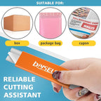 DIYSELF 12 Pack Box Cutters, Utility Knife Retractable, Exacto Knife, Box Cutter Knife Metal Sheath, Razor Knife for Packages, Letters and Papers, Utility Knife with Single Edge Razor Blade (Orange)