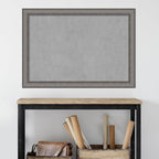 Amanti Art Grey Framed Magnetic Board 28x40 Large Vision Board for use with Magnets, 100% Metal Sheet to Display Items as Office Decor or for Home Organization in mudroom, Kitchen or Kids Room