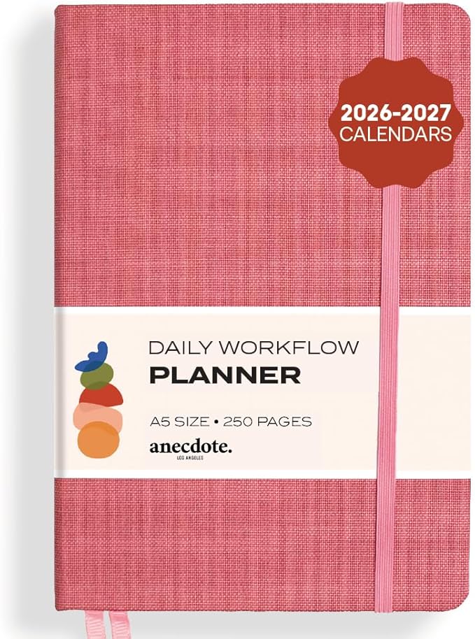Anecdote 2026-2027 Planner: A Monthly, Weekly & Daily Planner with Calendar | 8.5" x 5.2" | Hardcover To-Do List Organizer, Planning Your Success, Start Anytime, Achieve Productivity Goals (Blossom)