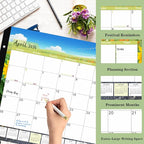 DIBAOLU Desk Calendar 2026,Large Desk Calendar 2026-2027 22x17,18 Month,January 2026 to June 2027,Suitable For Home, School Or Office, Monthly Planning Calendar,With Plastic Cover