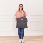ECR4Kids Universal Rolling Cart with Canvas Organizer Bag, Mobile Storage, Red/Grey
