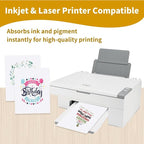 100 Sheets White Cardstock 8.5 x 11, Creebe 65lb White Card Stock Printer Paper for Invitations, Office, Certificate