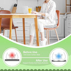 Aurssa Air Fiber Office Chair Cushion - Ergonomic Seat Cushion for Orthopedic Coccyx, Relief Hip & Back Support - Doctor Recommended Cushion for Long Sitting Worker Driver & Handicapped (Light Grey)