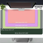 Large Desk Pad 47.2" x 17", Leather Desk Mat Protector, Non-Slip PU Leather Desk Blotter Pad, Large Mouse Keyboard Mat, Waterproof Desk Cover Pad for Office & Home(Candy Red)
