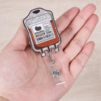 Funny Coffee Fuel Nurse Badge Reel, Cute Coffee IV Bag Retractable ID Card Medical Badge Holder, Name Tag Badge Buddy for RN CNA LPN MA Night Shift Nurse Nursing Student Doctor Medical Social Workers