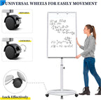 Mobile Whiteboard – 36 x 24 inches Portable Magnetic Dry Erase Board, 3' x 2' Stand Easel White Board Dry Erase Easel Standing Board with Flipchart Hooks