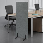 Polyester Desk Dividers, Soundproof Room Divider Office Furniture Partitions, Privacy Desk Panel with Wheels & Screwdriver, Stand Up Freestanding Desk Privacy Panel for Office Classroom(24" x 66")