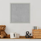 Amanti Art Silver Framed Magnetic Board 18x18 Small Vision Board for use with Magnets, 100% Metal Sheet to Display Items as Office Decor or for Home Organization in mudroom, Kitchen or Kids Room