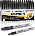 36 Pack Permanent Markers Fine Tip, Black Permanent Marker Pens for Office, School & Home, Waterproof, Smear-Proof, Quick-Drying