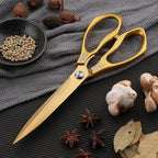 Large Ribbon Cutting Scissors,Heavy duty gold stainless steel scissors,With scissors and a pair of white gloves,Suitable for Ribbon-Cutting,Office,Home,and Crafts, Right/Left Handed (10.83 inches)