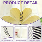 Yahenda Spiral Notebook Bulk A5 Journal Lined 8.3'' x 5.5'' Writing Composition Paper Small Notepad Subject Notebook for Students Office Business Back to School Supplies (Purple,6 Pcs)