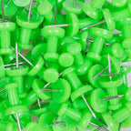 JAM PAPER Colorful Push Pins - Lime Green Pushpins - 100/Pack