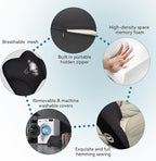 SPRFUFLY Really Amazing Lumbar Support Pillow for Car Seat - Pure Memory Foam with Breathable Removable Cover - Relieves Back Pain Lumbar Pillow(Black, 1PC)