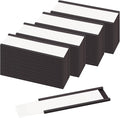 LLPT Magnetic Label Holder 3" x 1" 50 Packs C Channel 300g White Paper Cards Protective Film Strong Removable for Shelf White Board Toolbox Metal Wall Cabinet Drawer(MH2175)