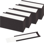 LLPT Magnetic Label Holder 3" x 1" 50 Packs C Channel 300g White Paper Cards Protective Film Strong Removable for Shelf White Board Toolbox Metal Wall Cabinet Drawer(MH2175)