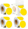 2 Inch Color Coding Round Labels (2000Pcs, 4 Rolls) - Round Colored Dot Stickers for Inventory, Pantry, Warehouse Organization - Yellow Circle Dot Labels