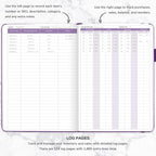 Clever Fox Inventory & Sales Log Book for Small Business – Inventory Ledger Book, Inventory Notebook, Order Tracker Book for Purchases, Sales & Reorders – Undated, Hardcover, A5, Purple