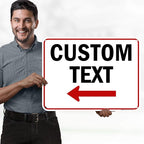 Custom Arrow,Custom Directional Sign, Left Arrow,18x24 Inches, 55 mil thick HDPE (high density polyethylene) Made in USA by My Sign Center