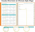 2026 Planner - Planner 2026 from January 2026 - December 2026, Weekly & Monthly Planner Spiral Bound with 12 Monthly Tabs, Inner Pocket, 6.4" x 8.5", Orange-A