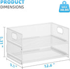 Marbrasse 2 Tier Paper Organizer Letter Tray, Mesh File Organizer with Handle, Paper Sorter Desk Organizer for Home Office Supplies - 2P White