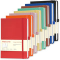 Heture 8 Pack Lined Journal Notebooks, A5 Hardcover Notebooks, 5.5 x 8.3 inch, 100GSM,160 Pages, Classic College Ruled Notebooks for Writing/Work/Travel/College (Assorted Color)
