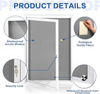 SWANCROWN Enclosed Bulletin Board Grey Felt Displays Boards Weather Resistant Wall Mounted Notice Case,28x20inches