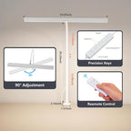 FAPEMIH LED Desk Lamp for Office Home, Adjustable Flexible Eye-Caring Desk Light with,5 Modes 10 Brightness Adjustment, USB Adapter Desk Lamp with Clamp-T-W