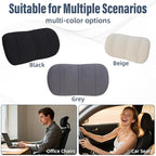 KAYI Lumbar Support Pillow for Car, Memory Foam Lumbar Pillow with Adjustable Straps, Lumbar Support Pillow for Office Chair, Back Support for Car, Sitting, Driving, Traveling (1, Gray)
