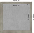 Amanti Art Grey Framed Magnetic Board 28x28 Medium Vision Board for use with Magnets, 100% Metal Sheet to Display Items as Office Decor or for Home Organization in mudroom, Kitchen or Kids Room