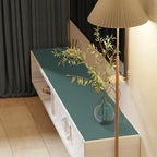 Zinkooat Leather Desk Mat,1.8mm Thick,16x60 Inch Desk Cover,Desk Protector Mat,Dresser Cover Top,Leather Table Cover,Side Table Cover,Office Desk Cover,Office Table Cover(Aqua Blue+Gray,16x60)