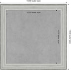 Amanti Art Silver Framed Magnetic Board 19x19 Small Vision Board for use with Magnets, 100% Metal Sheet to Display Items as Office Decor or for Home Organization in mudroom, Kitchen or Kids Room