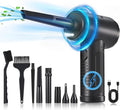 Compressed Air Duster, Keyboard Cleaner - Replace Compressed Canned Air - Portable Electric Air Duster Reusable Rechargeable Air Blower for Computer Keyboard Electronics Pet House, (91000RPM/7500mAh)
