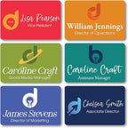 Custom Name Tag Full Color with Logo | Magnetic Back Name Badges for Business | Metal Name Tags ID Badge for Employees | Personalized Name Tags | Magnetic Name Tags Personalized (3.375 x 2.125 Inches)