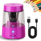 ZMOL Electric Rechargeable Pencil Sharpener, Automatic Pencil Sharpeners Kids, Battery Pencil Sharpeners for Colored Pencils, Auto Stop, Suitable for No.2(6-8mm), School/Home Pink