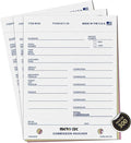 Commission Voucher Book CV-59-3 Part Carbonless Forms, Triplicate NCR Receipt Book, Snap-Out Pre-Punched with File Holes Commission Vouchers, Blue Ink, 4.25 x 5.625 Inch - Pack of 300