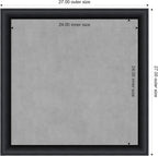 Amanti Art Black Framed Magnetic Board 27x27 Medium Vision Board for use with Magnets, 100% Metal Sheet to Display Items as Office Decor or for Home Organization in mudroom, Kitchen or Kids Room