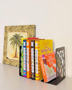 MSDADA Book Ends, Bookends, Book Ends for Shelves, Bookends for Shelves, Book Ends for Heavy Books, Bookend, Book Shelf Holder Stand for Home Decorative，Metal Bookends Stoppers, Black