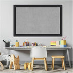 Amanti Art Black Framed Magnetic Board 23x35 Large Vision Board for use with Magnets, 100% Metal Sheet to Display Items as Office Decor or for Home Organization in mudroom, Kitchen or Kids Room