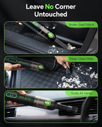 Cfulan Car Vacuum Portable Cordless, 21KPa 4-in-1 Handheld Mini Vacuum Cleaner with 8 Attachments, 3 Suction Modes, One-Touch Empty, Type-C Charge, Hand Vacuum for Car, Home, Keyboard, Small Job